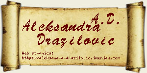 Aleksandra Dražilović vizit kartica